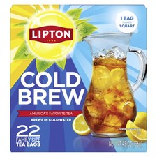 Lipton Cold Brew Iced Tea Bags, Family Size Zero Calories, EasyToMake with no...