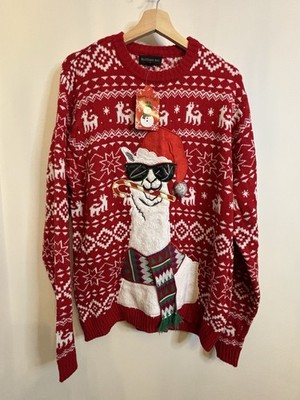 Blizzard Bay Llama Ugly Christmas Sweater Men's XL