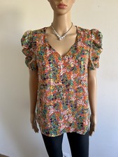 Blouse imprimée à manches courtes JS Millenium taille S comme neuve 