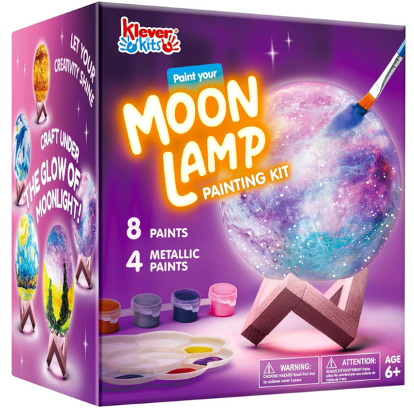 Klever Kits Mondlampe Bastelset 3D Lackierung Nachtlicht Kinder 6-12Jah-image