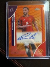 2026 Topps Chrome Premier League Matheus Cunha Orange Wave Autograph /25