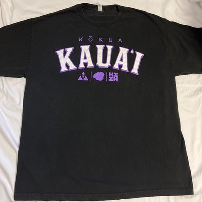 Kokua Kauai Tshirt XL Hawaii s Finest Aloha Aina Poi Co. Black Purple