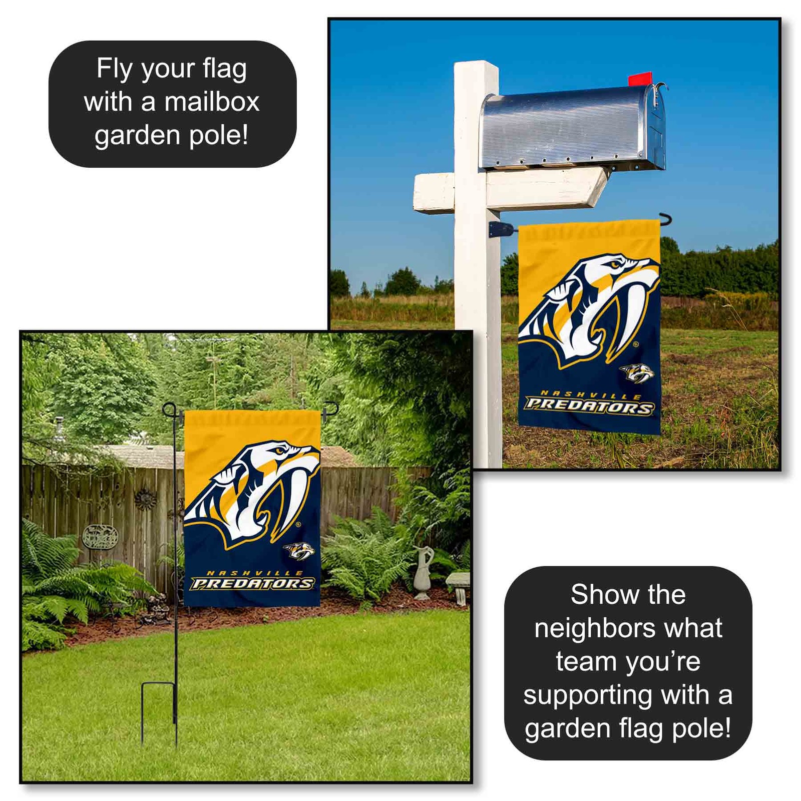 Nashville Predators Garden Flag and Yard Banner