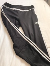 Adidas Woman’s Size Medium Black & White Track Pants- Elastic Waist