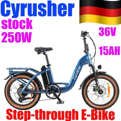 Cyrusher 20'' City  E-Bike Electric Bike Step-through E-Bike 250W 36V 15Ah Nova