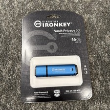 Kingston IronKey Vault Privacy 50 16GB USB Flash Drive (IKVP50/16GB) NEW