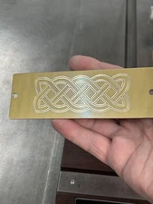 SMALL CELTIC WOVEN KNOT BRASS MASTER PLATE FOR NEW HERMES ENGRAVER FONT TRAY
