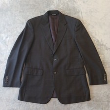 Jos A Bank Blazer Mens 41 Brown Plaid Wool Two Button Single Vent