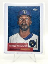 2022 Topps Chrome Platinum Anniversary Toile Blue #71/199 Andrew McCutchen #419