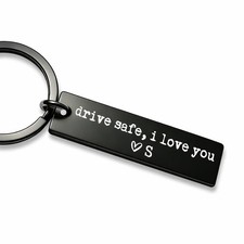 Drive Safe I Love You Keychain for Him, Personalized Gift for Boyfriend Husba...