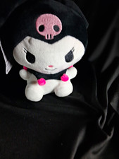Sanrio Hello Kitty and Friends Kuromi Plush Stuffed Animal Black White Pink