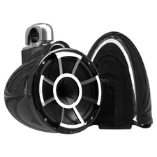 Wet Sounds REV 10 Fixed Aluminum Clamp 10 Inch Tower Speakers Black Pair