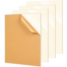 4 PCS 12x16 Inch Cream Opaque Cast Acrylic Sheets 1/8 Inch Thick Laser Craft