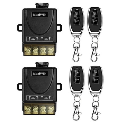 2 PCS Wireless Remote Switch 328 Ft DC 12V/24V/48V/72V 30A Motor Control