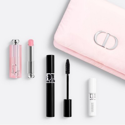Diorshow Mascara,Mini Dior Lash Primer-Serum,Dior Addict LipGlow & Makeup Bag