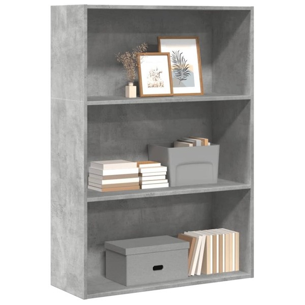 BüCherregal Betongrau 80X30X114 Cm Holzwerkstoff-image