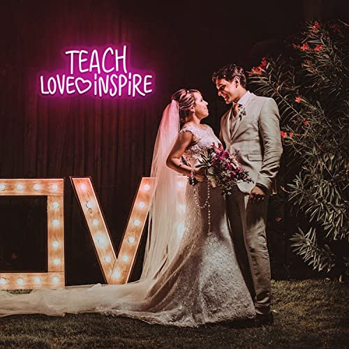 TEACH LOVE INSPIRE Neon Signs for Wall Decor Neon Lights for Bedroom Led - Picture 7 of 7