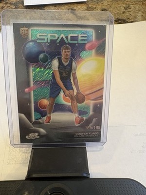 2025-26 Topps Cosmic Chrome Cooper Flagg Space Walk RC Aqua Refractor #/199