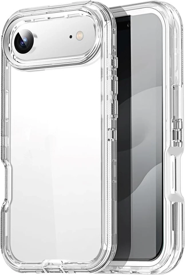 For iPhone 17 PRO MAX 17 AIR + Clear Transparent Hybrid Case Clip fits Otterbox - Image 4 of 4