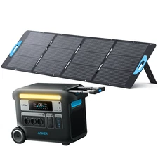 Anker SOLIX F2000 Portable Power Station + PS200(200W)Solar Panel with Kickstand