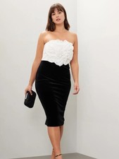 Badgley Mischka Rose Bodice Dress - size 14