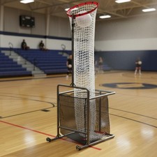 Adjustable Volleyball Training Net Wheeled Base Portable Volleyball Practice