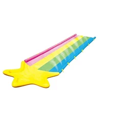 WOW Sports 40' x 8' Rainbow Star Super Slide with 2 Inflatable Sleds