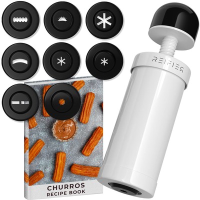 Churrera Churro Maker Machine - Free Recipe eBook Included - 8 Interchangeable