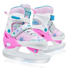 Adjustable Kids Ice Skates for Girls Boys Comfortable, Smooth Blades Snow Hoc...