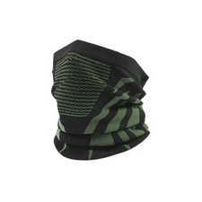 Winter Ski Neck Warmer with Face Cover - Windproof Thermal Black/Green  1pack 