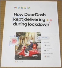 2021 Google DoorDash Print Ad Advertisement DASH Delivering During Lockdown