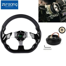 13" Black For Ford Mustang 1984-2004 Steering Wheel with Hub Adapter Kit 174H