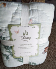 NWT Pottery Barn Kids Disney Baby Toddler Quilt Pale Mint Green Adorable