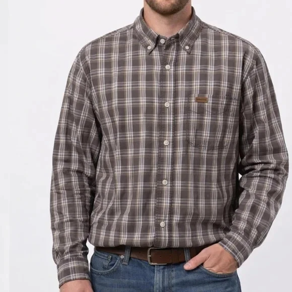 Carhartt Men's Plaid Button-Down Shirt sz L Long Sleeve Workwear Outdoor Casual