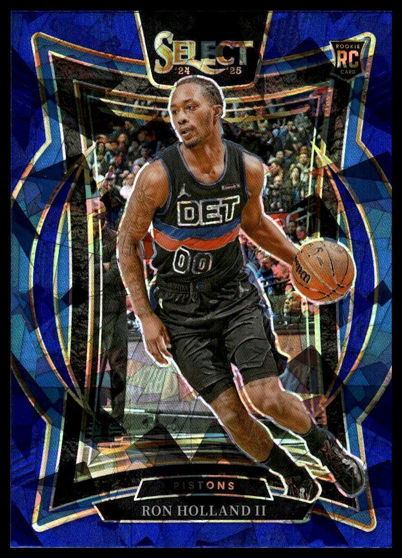 2024-25 Panini Select #74 Ron Holland II Blue Cracked Ice Prizm