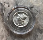 1916 SILVER MERCURY DIME IN BU CONDITION. FIRST YEAR.