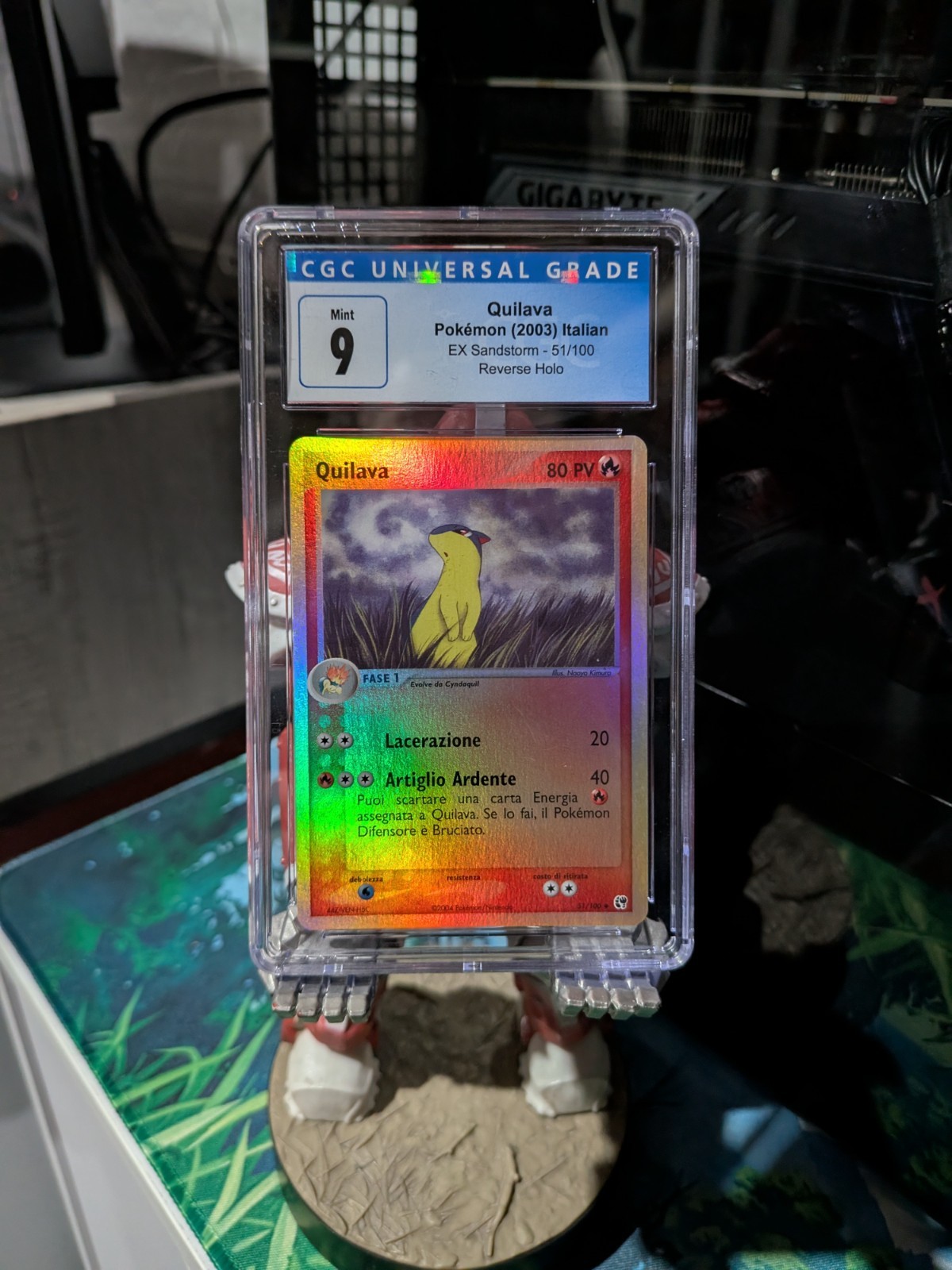 Quilava 51/100 Sandstorm Reverse Holo! CGC 9 MINT!