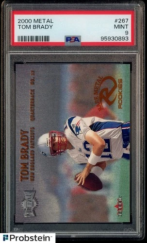 2000 Fleer Metal Rare Metal Rookies #267 Tom Brady Patriots RC PSA 9 MINT