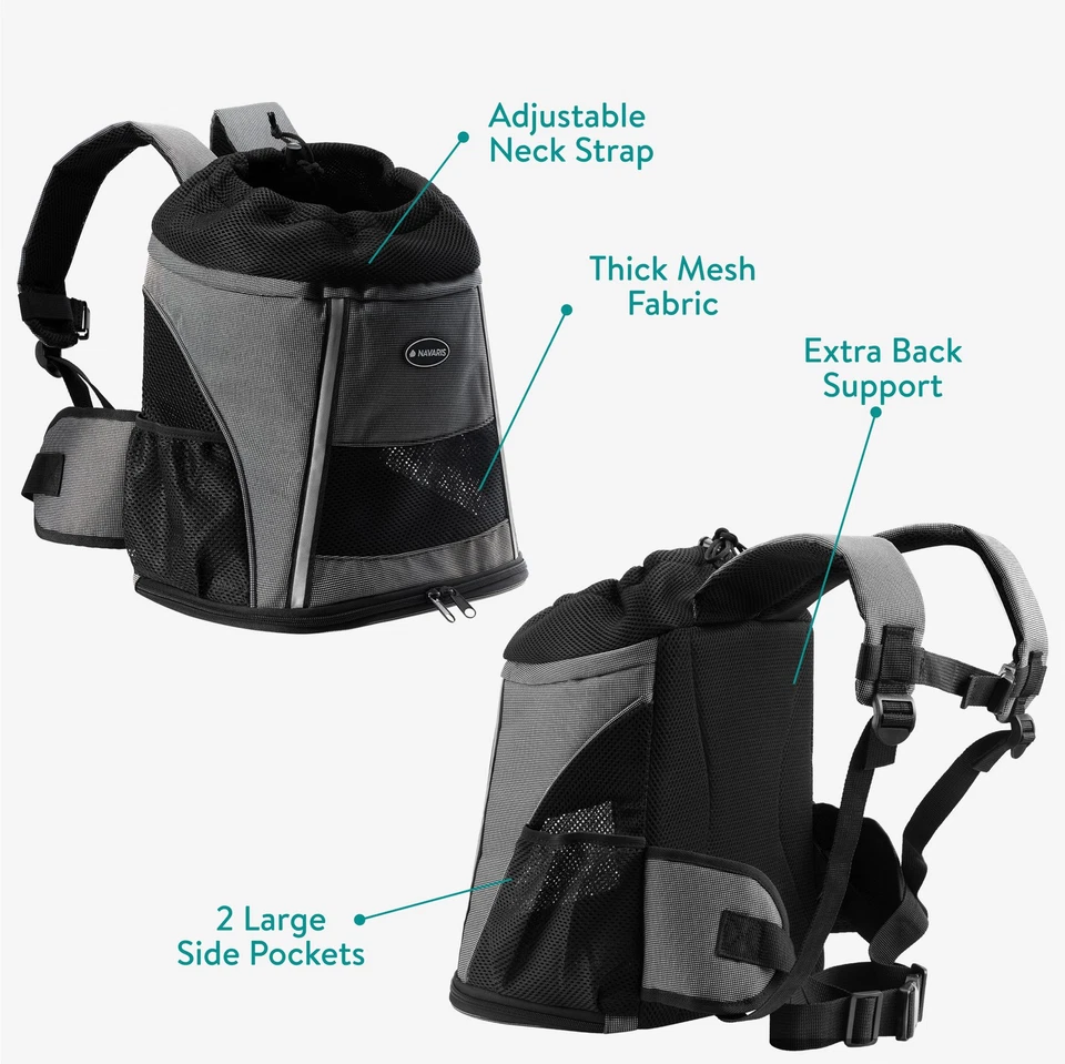 Rucksack für Hund Katze bis 7 kg - gepolsterter Hunderucksack Katzenrucksack - Bild 4 von 4