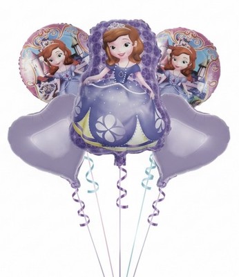 Sofia The First Foil Balloons Set Of 5 Party Decorations 26/18 Inch