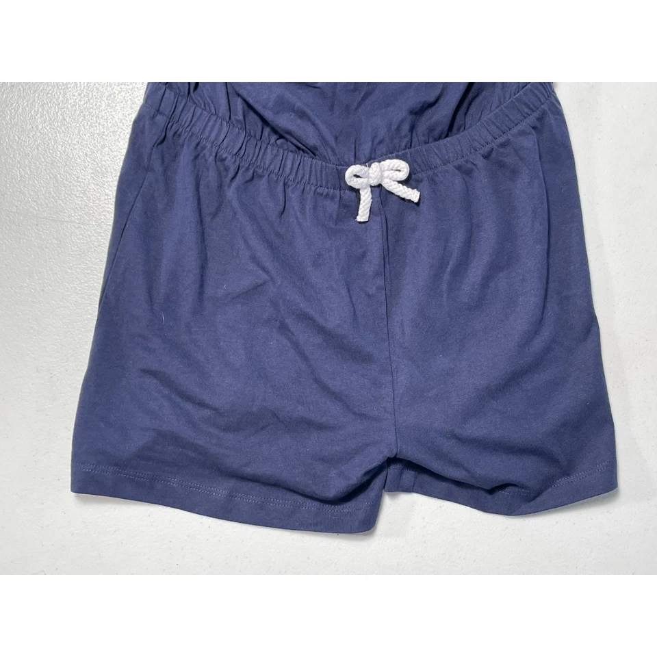 Mameluco Nautica Niñas L 12/14 Azul Marino Flamenco Ancla Gráfico Cintura Elástica NUEVO Foto 3 de 4