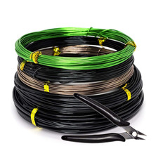 Bonsai Wire Kit - 5 Rolls, 164 Feet Total. Anodized Aluminum Training Wire, 1Mm/
