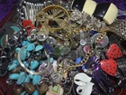 Vtg Jewelry Lot 3+ lbs Necklaces Bracelets Earrings Craft Repair Mixed Costume
