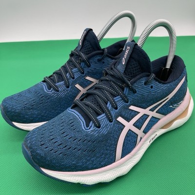 ASICS Nimbus 24 Women s Running Shoes Blue Pink FF Blast Cushion Size 6.5 Wide