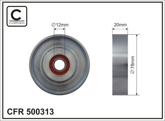 Caffaro 500313 Umlenk-/FüHrungsrolle, Keilrippenriemen FüR Hyundai,Kia-image