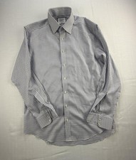 Charles Tyrwhitt Classic Fit Dress Shirt Men 16 35 Blue Check Non Iron Cotton