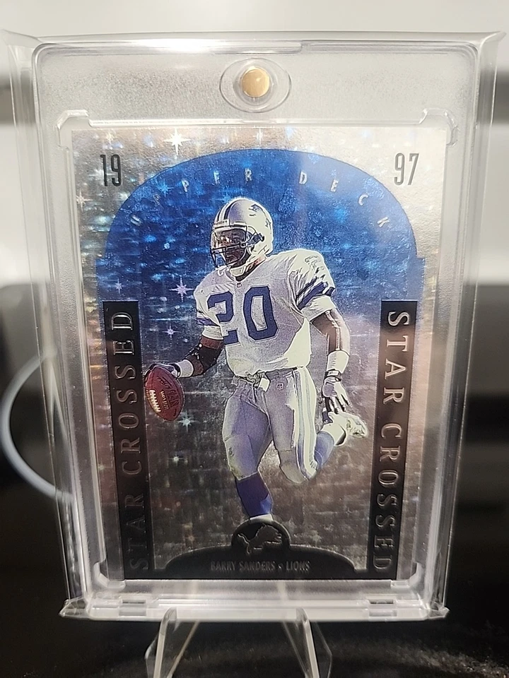 Barry Sanders 1997 Upper Deck Star Crossed #SC13 INSERÇÃO RARA! - Imagem 2 de 4