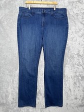 NYDJ Jeans Womens 20W Blue Straight Lift Tuck Technology Made in USA Plus Size