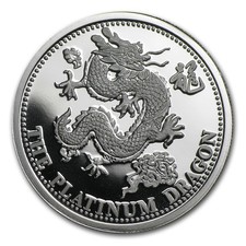 1 oz Platinum Round - Johnson Matthey Dragon (.9995 Fine) 2388.68 per troy oz
