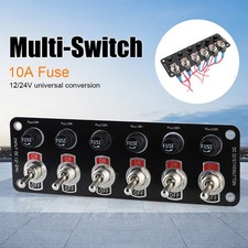 6 Gang Marine Rocker Switch Panel Waterproof ...